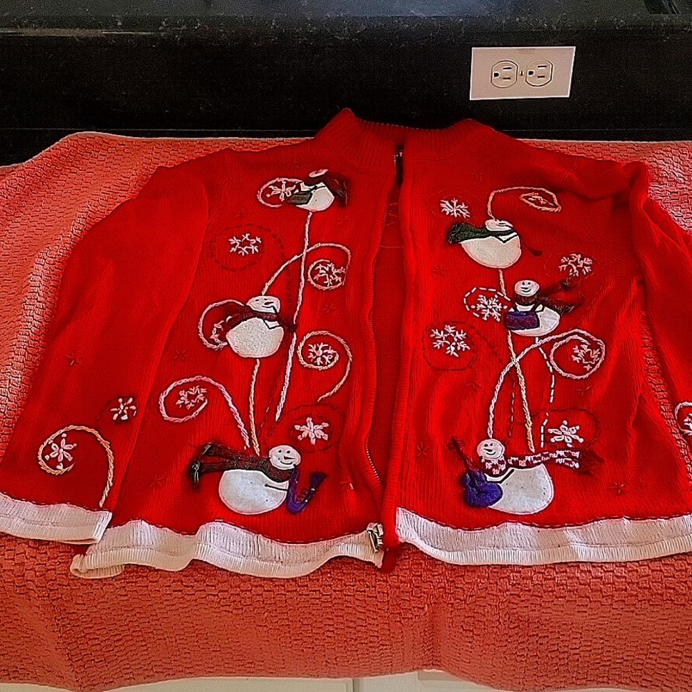 Ugly Christmas Sweater M vintage cardigan